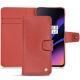 Housse cuir OnePlus 6T - Cerise vintage ( Pantone 185C ) 
