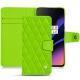 Custodia in pelle OnePlus 6T - Vert fluo - Couture