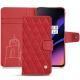 Housse cuir OnePlus 6T - Rouge troupelenc - Couture