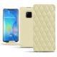 Housse cuir Huawei Mate 20 Pro - Beige - Couture ( Nappa - Pantone 7502C ) 