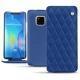 Huawei Mate 20 Pro leather case - Bleu océan - Couture ( Nappa - Pantone 293C ) 