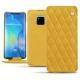 Huawei Mate 20 Pro leather case - Jaune soulèu - Couture