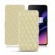 Funda de piel OnePlus 6T - Beige - Couture ( Nappa - Pantone 7502C ) 