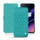 Capa em pele OnePlus 6T - Bleu fluo - Couture