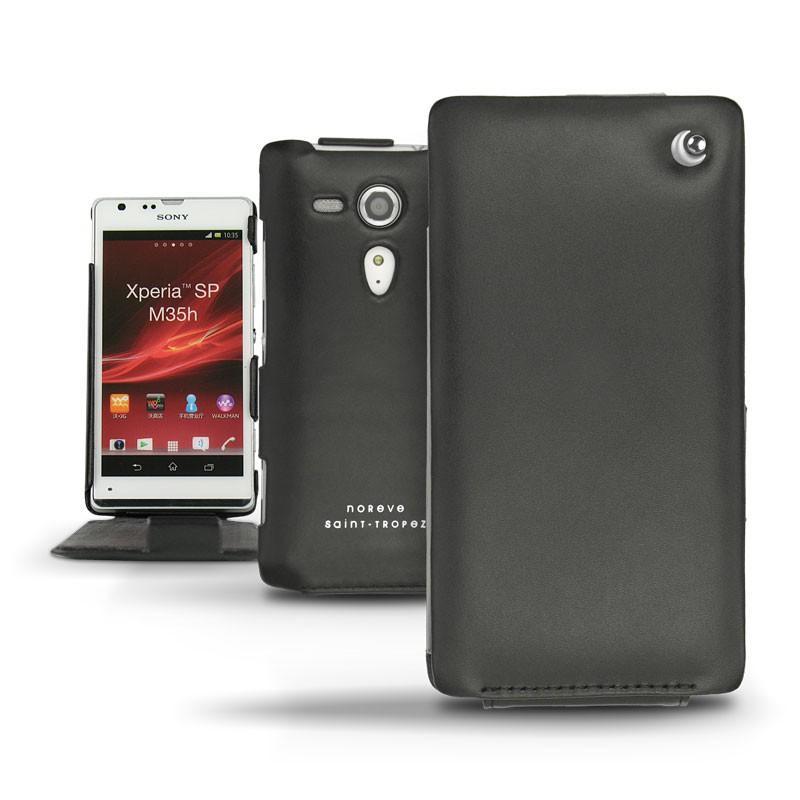 レザーケース Sony Xperia SP  - Noir ( Nappa - Black ) 