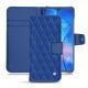Housse cuir Huawei Mate 20 - Bleu océan - Couture ( Nappa - Pantone 293C ) 