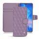 Huawei Mate 20 leather case - Lilas - Couture ( Nappa - Pantone 2645U ) 