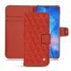Huawei Mate 20 leather case - Papaye - Couture ( Pantone 180C ) 
