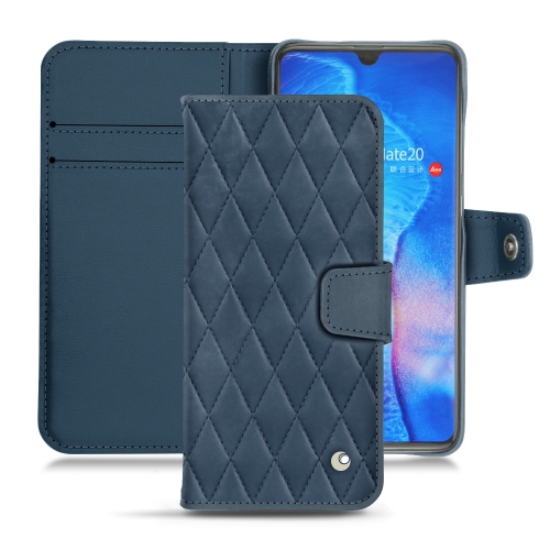 硬质真皮保护套 Huawei Mate 20Jean vintage - Couture ( Pantone #2f414f  ) 