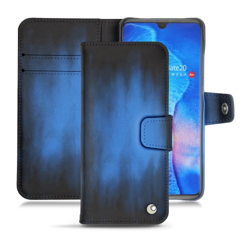 Huawei Mate 20 leather covers and casesBleu Patine