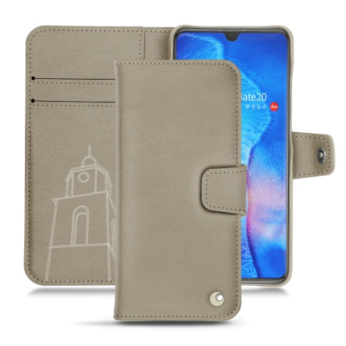 Lederschutzhülle Huawei Mate 20Darboun sabla ( Pantone #BCB1A1 )