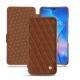 Huawei Mate 20 leather case - Marron - Couture ( Nappa - Pantone 1615C ) 