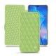 Huawei Mate 20 leather case - Vert olive - Couture ( Nappa - Pantone 578U ) 