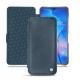 Huawei Mate 20 leather case - Jean vintage ( Roughtcut - Pantone 285U  ) 