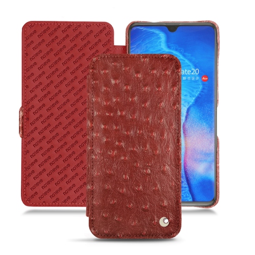 Huawei Mate 20 - Protections haut de gamme - housses, coques, étuis Autruche ciliegia ( Pantone #a4343a ) 