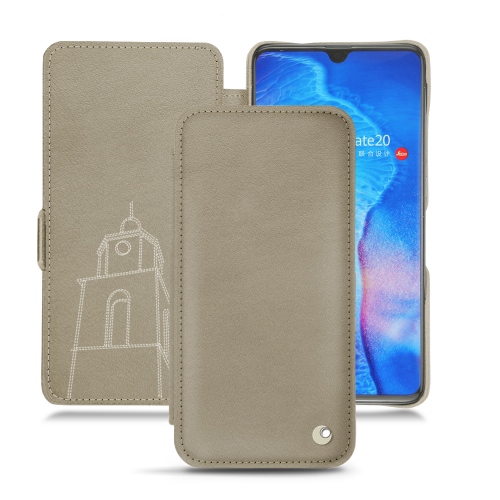 Huawei Mate 20 leather casesDarboun sabla ( Pantone #BCB1A1 )