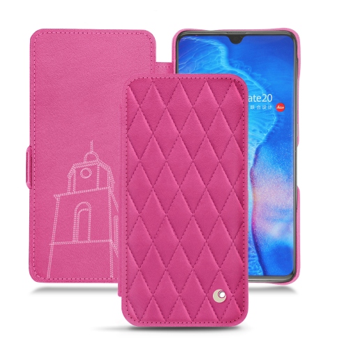 Custodia in pelle Huawei Mate 20Rose BB - Couture ( Pantone #DB599F )