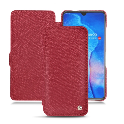 Huawei Mate 20 leather casesRouge passion ( Pantone #a6192e ) 