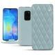 Huawei Mate 20 leather case - Bleu ciel - Couture ( Nappa - Pantone 277C ) 