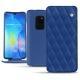 Lederschutzhülle Huawei Mate 20 - Bleu océan - Couture ( Nappa - Pantone 293C ) 