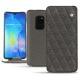 Housse cuir Huawei Mate 20 - Anthracite - Couture ( Pantone 424C ) 