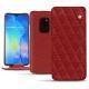 Housse cuir Huawei Mate 20 - Tomate - Couture ( Pantone 187C ) 