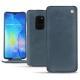Housse cuir Huawei Mate 20 - Jean vintage ( Roughtcut - Pantone 285U  ) 
