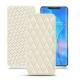 Huawei Mate 20 Pro leather case - Blanc - Couture ( Bologna - White ) 