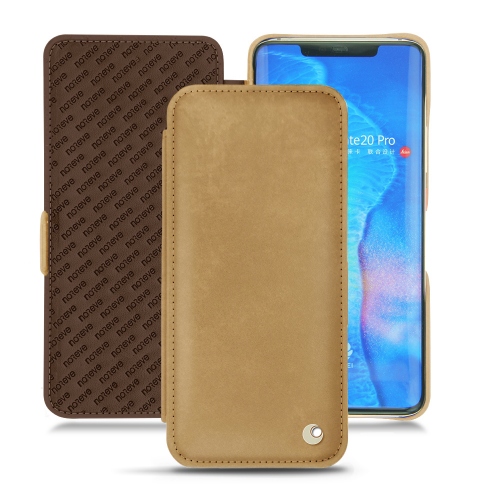 가죽 커버 Huawei Mate 20 ProSable vintage ( Pantone #9b7340 ) 