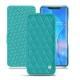 Housse cuir Huawei Mate 20 Pro - Bleu fluo - Couture
