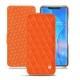 Housse cuir Huawei Mate 20 Pro - Orange fluo - Couture
