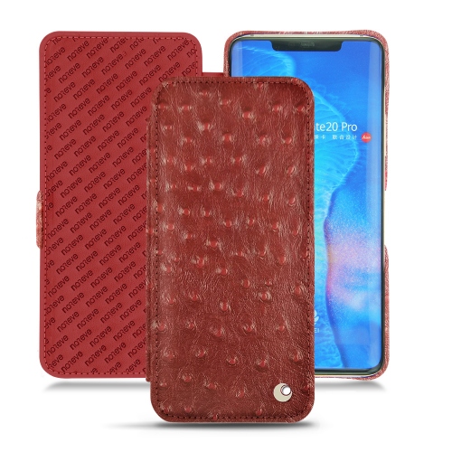 La coque cuir pour votre Huawei Mate 20 ProAutruche ciliegia ( Pantone #a4343a ) 