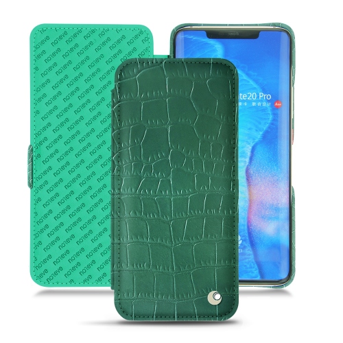 Huawei Mate 20 Pro leather casesCrocodile pino ( Pantone #173F35 ) 