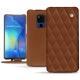 Capa em pele Huawei Mate 20 X - Marron - Couture ( Nappa - Pantone 1615C ) 