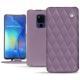 Lederschutzhülle Huawei Mate 20 X - Lilas - Couture ( Nappa - Pantone 2645U ) 