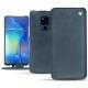 Custodia in pelle Huawei Mate 20 X - Jean vintage ( Roughtcut - Pantone 285U  ) 
