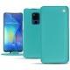Huawei Mate 20 X leather case - Bleu fluo