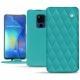Custodia in pelle Huawei Mate 20 X - Bleu fluo - Couture