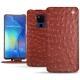 Capa em pele Huawei Mate 20 X - Autruche ciliegia