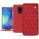 Huawei Mate 20 X leather case - Rouge troupelenc - Couture