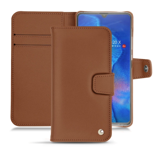 Huawei Mate 20X leather covers and casesMarron ( Nappa - Pantone #8B4720 ) 