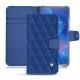 Huawei Mate 20 X leather case - Bleu océan - Couture ( Nappa - Pantone 293C ) 