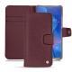 Housse cuir Huawei Mate 20 X - Lie de vin ( Pantone 5115C ) 