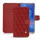 Housse cuir Huawei Mate 20 X - Tomate - Couture ( Pantone 187C ) 