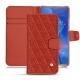 Huawei Mate 20 X leather case - Papaye - Couture ( Pantone 180C ) 