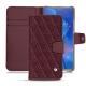 Custodia in pelle Huawei Mate 20 X - Lie de vin - Couture ( Pantone 5115C ) 