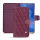 Housse cuir Huawei Mate 20 X - Prune vintage - Couture