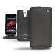 Custodia in pelle Sony Xperia ZR  - Noir ( Nappa - Black ) 