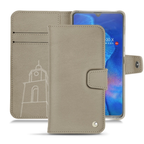 Huawei Mate 20X leather covers and casesDarboun sabla ( Pantone #BCB1A1 )