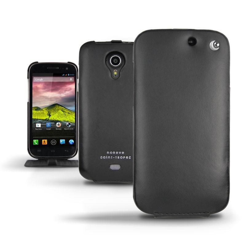 Lederschutzhülle Wiko Cink Five  - Noir ( Nappa - Black ) 